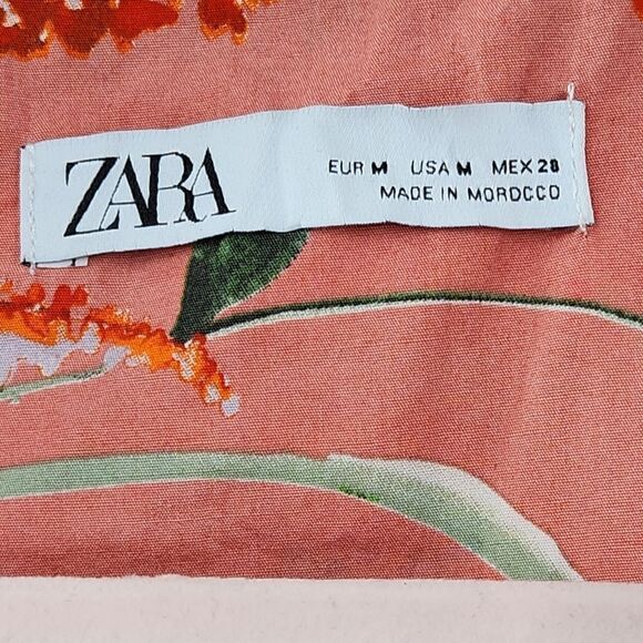 Zara floral midi puff sleeve tiered poplin dress *bloggers favorite* - Picture 5 of 7